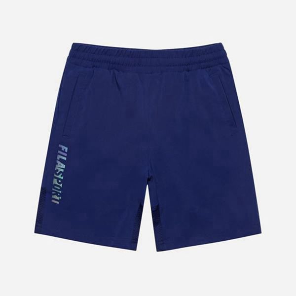 Fila Aurora Woven Stretch Warm Up Fleece Boy's Shorts - Blue,NZ 746-87296